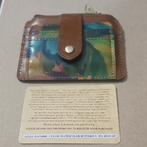 Patricia Nash Multicolor Leather Card Holder - Picture 2 of 7
